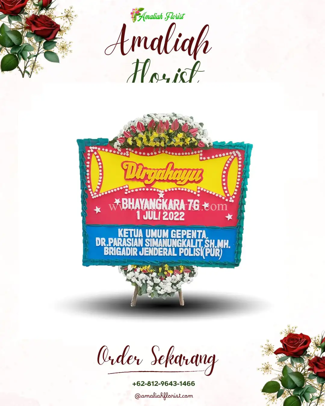 Papan Bunga HUT Ulang Tahun Obi Selatan